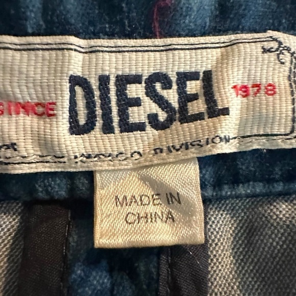 Vintage Diesel Blue Velvet Blazer Size XS Retro Y2K 70s Grunge Punk Fall Winter - Picture 9 of 11